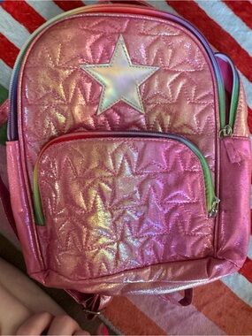 Kids Pink Shimmer Star Backpack